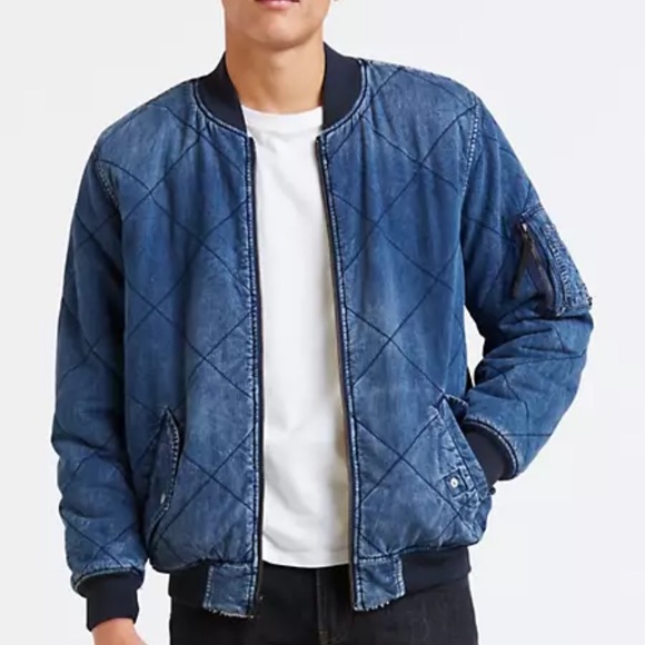 LEVI’S reversible Sherpa bomber jacket size Large - Picture 6 of 7